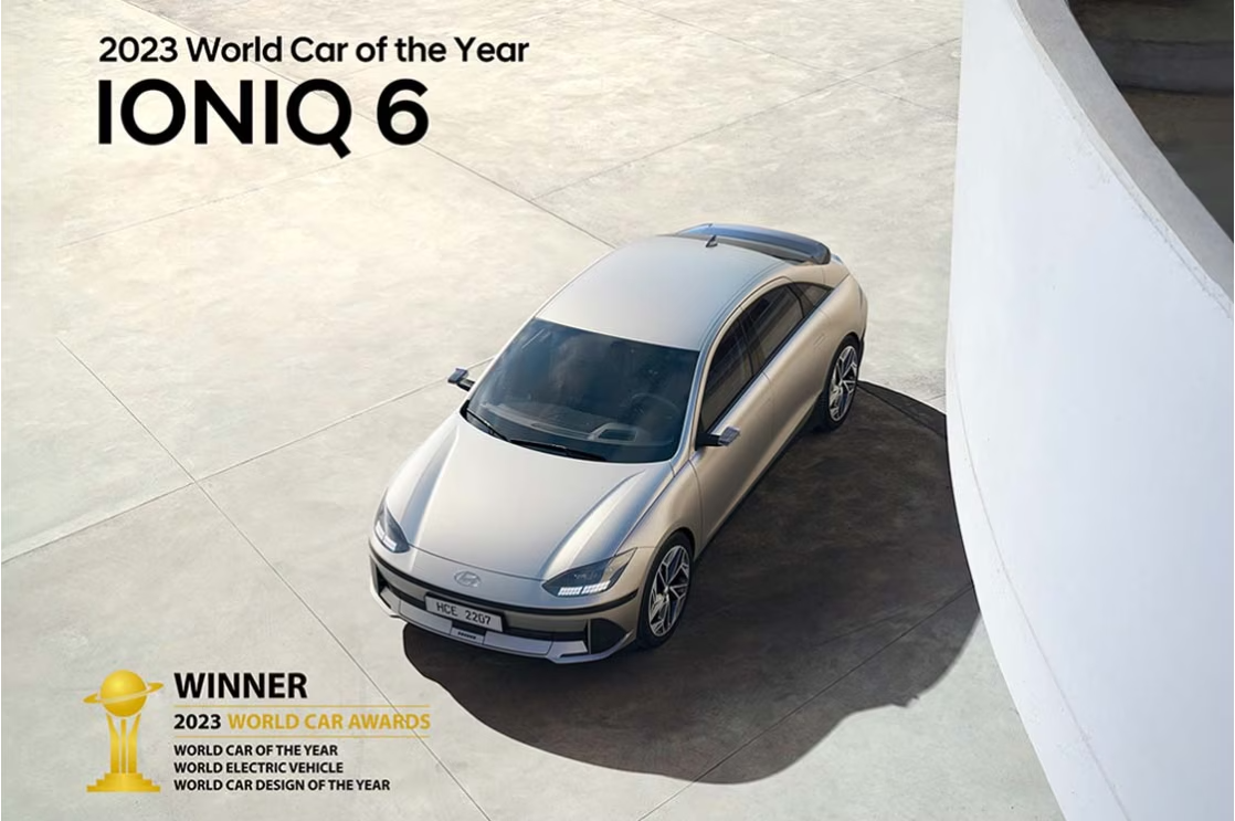 Hyundai IONIQ 6 Sweeps World Car of the Year, World Electric Vehicle and World Car Design of the Year